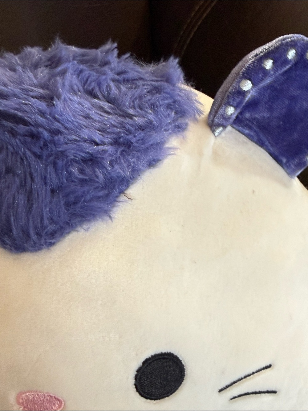 Squishmallows Purple and Cream Cat Plush Pillow - Picture 3 of 8